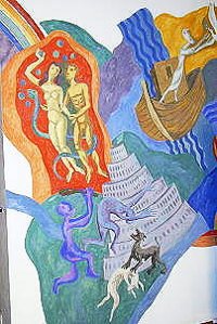 Sündenfall-Bild in der Kapelle von St. Albertus Magnus