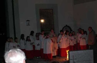 Weihe der Osterkerze