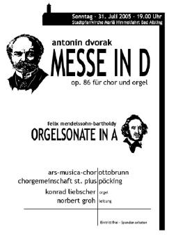 Plakat Dvorak-Konzert 2005