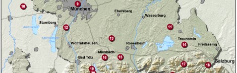 Bistumskarte Pilgerwege