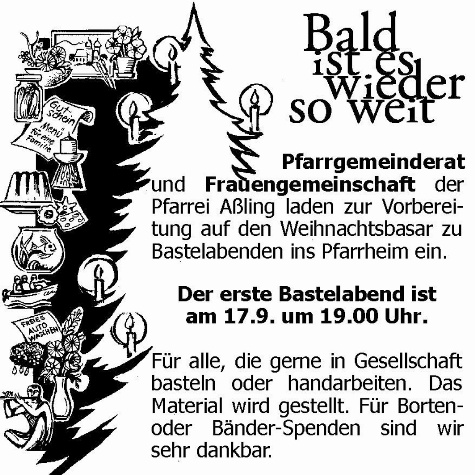 Basteleinladung für Weihnachtsbasar 2013