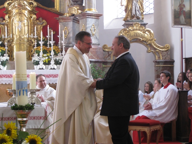 Verabschiedung Pf. Janßen mit Bürgermeister Alfred Lantenhammer