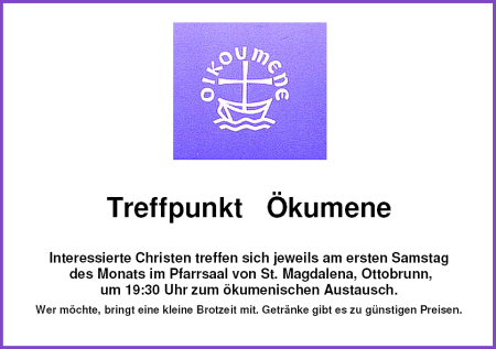 Kopfbild Ökumenetreff in St. Magdalena