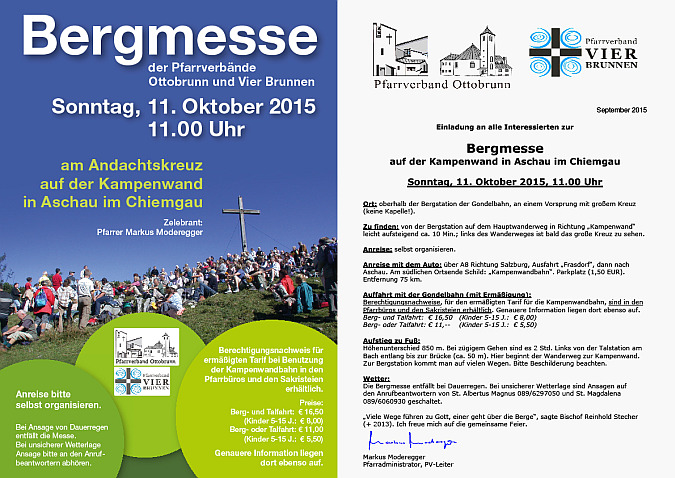 Bergmesse 2015 Kampenwand