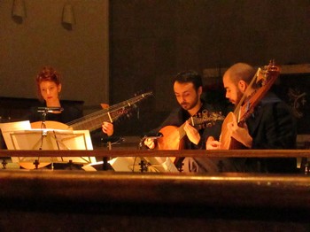 ANdreaskonzert 2016, Cornelia Demmer, Lorenzo Abate und Jacopo Sabina, Theorben und Laute