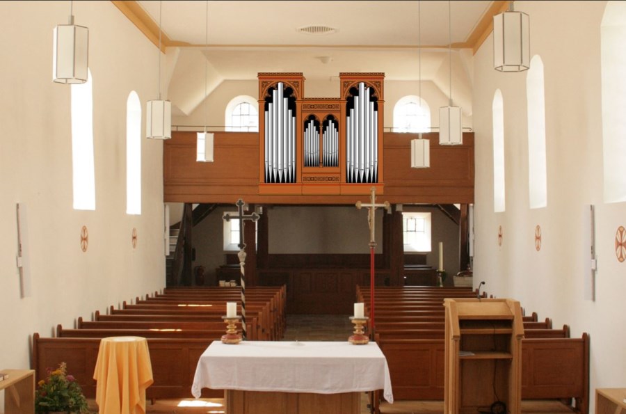 Fotomontage Orgel Attenhausen