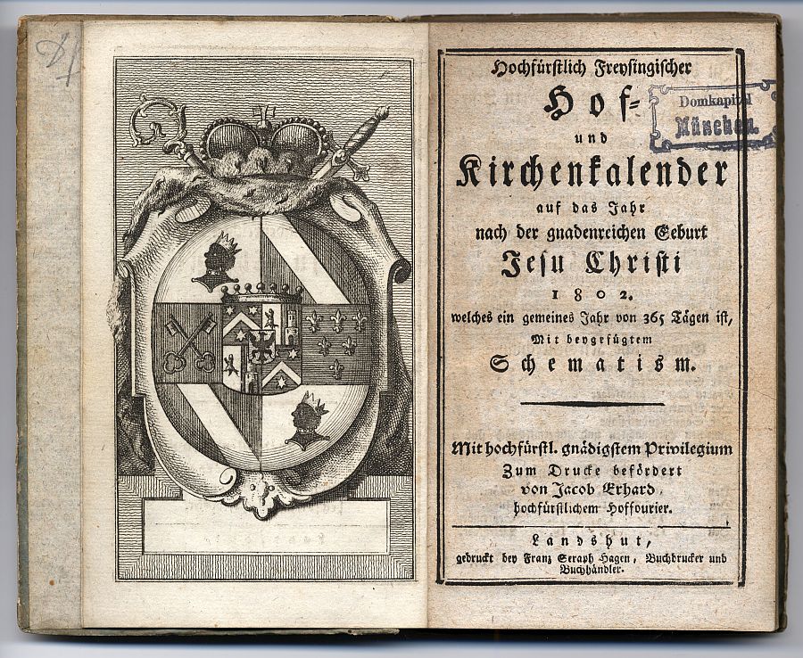 Doppelseite Hof- und Kirchenkalender