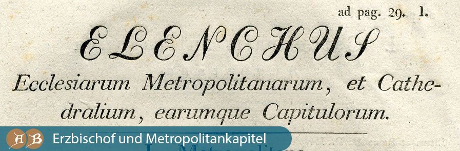 Grafik Erzbischof und Metropolitankapitel