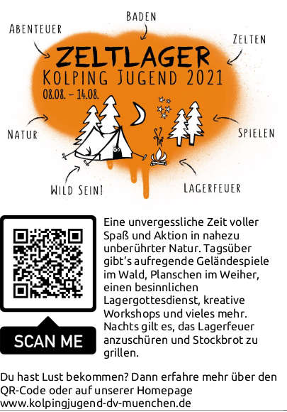 Zeltlager Kolping Flyer