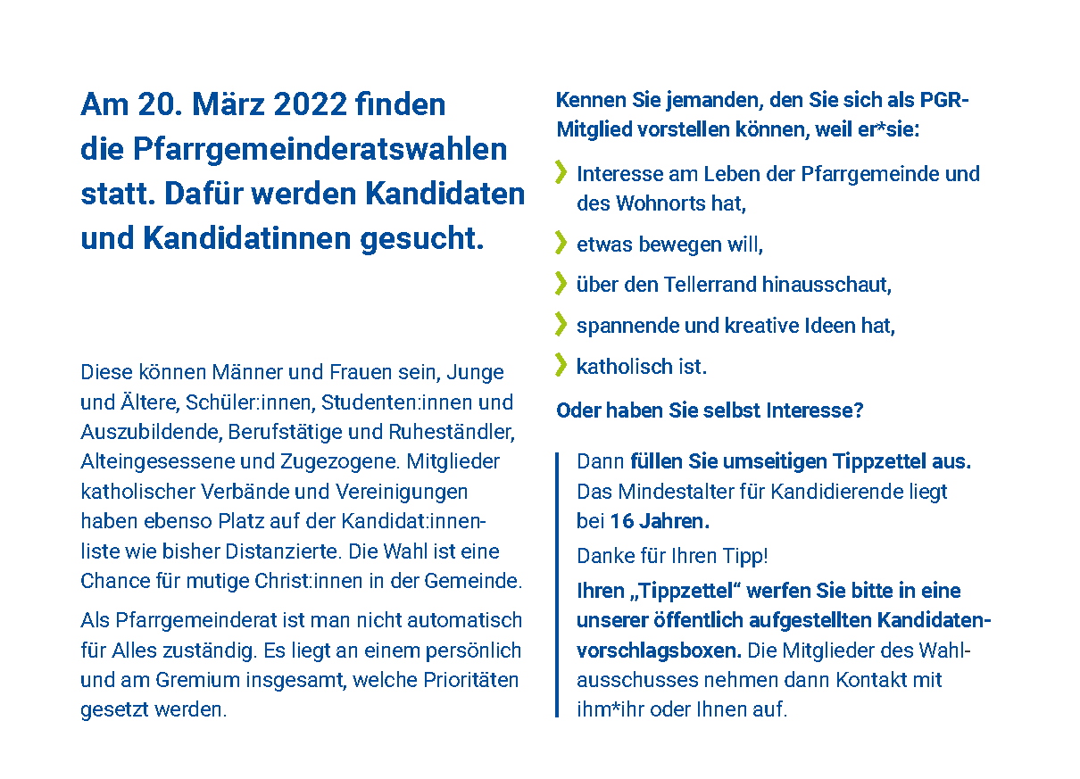 Tippzettel PGR-Wahl 2022