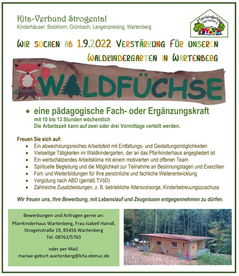Stellenanzeige Wald