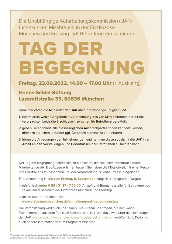 Plakat Tag der Begegnung am 23.09.2022
