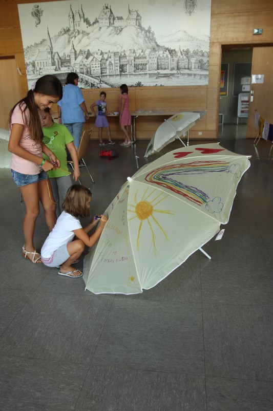 Regenschirm Sonnenschirm Gebetsfahne