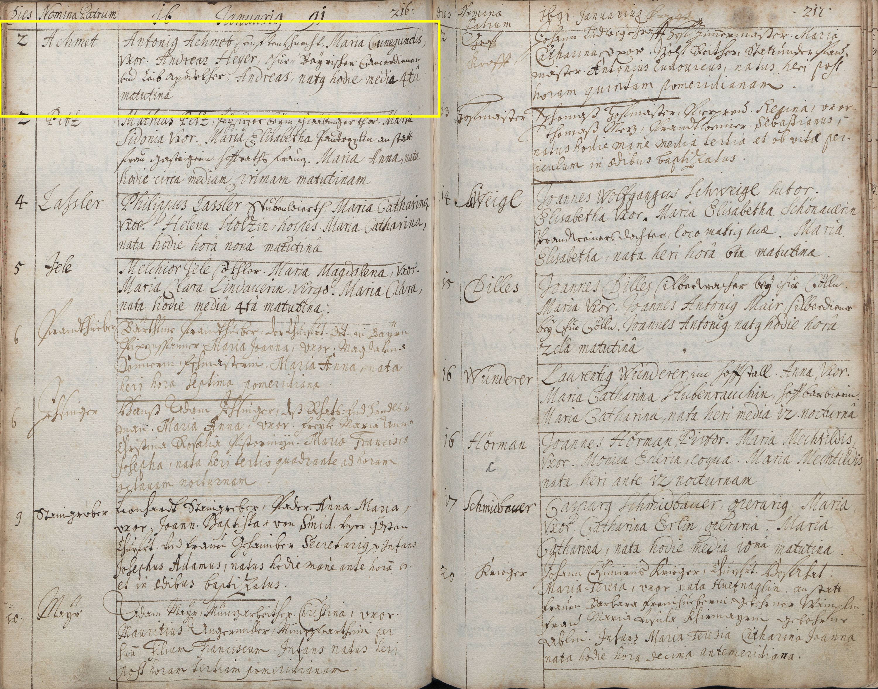 Taufbuch der Pfarrei München-Zu Unserer Lieben Frau 1684-1699