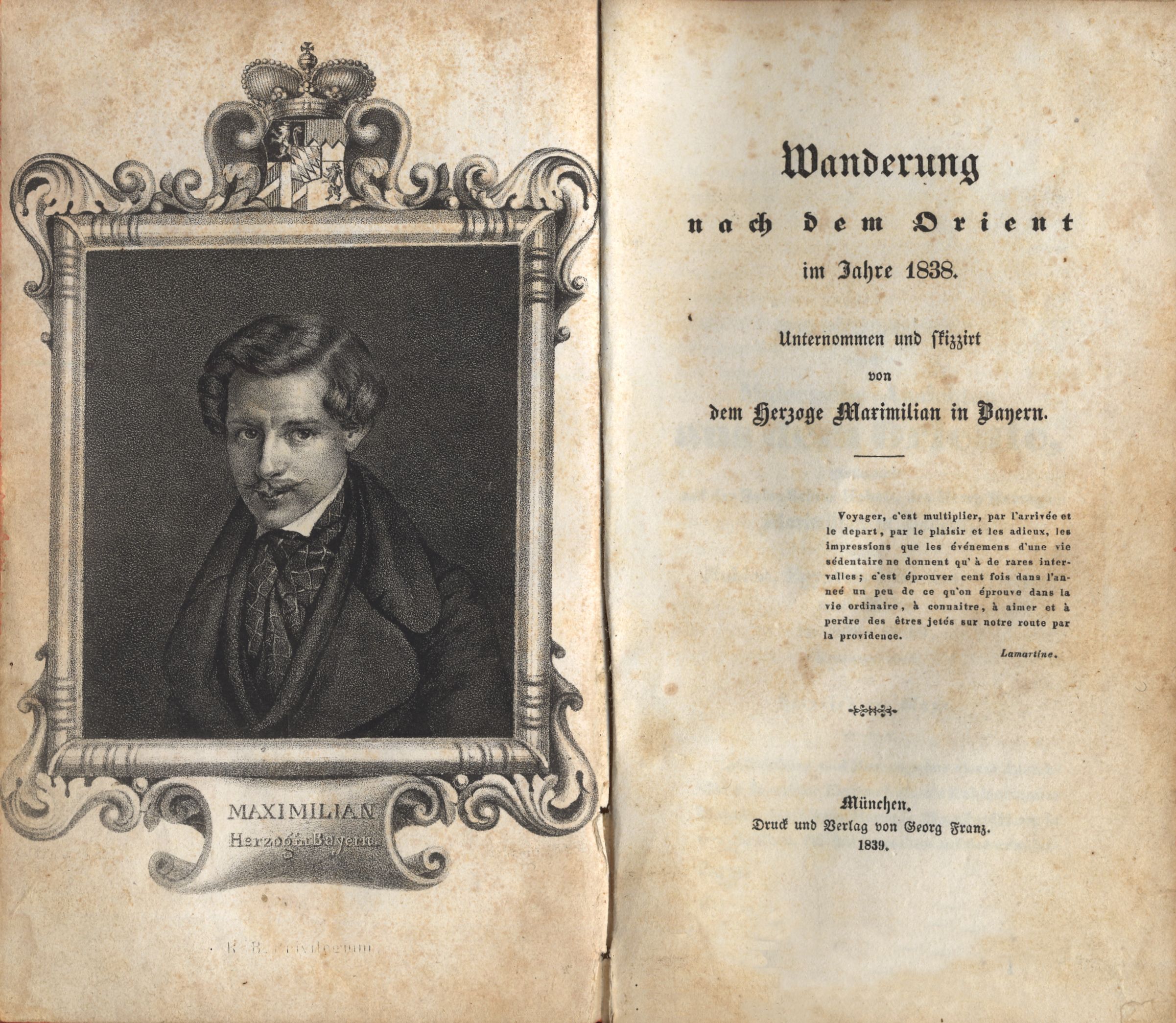 Lithographie von Johann August Kraft nach einem Gemälde von Samuel Friedrich Diez, aus: Wanderung nach dem Orient im Jahre 1838.