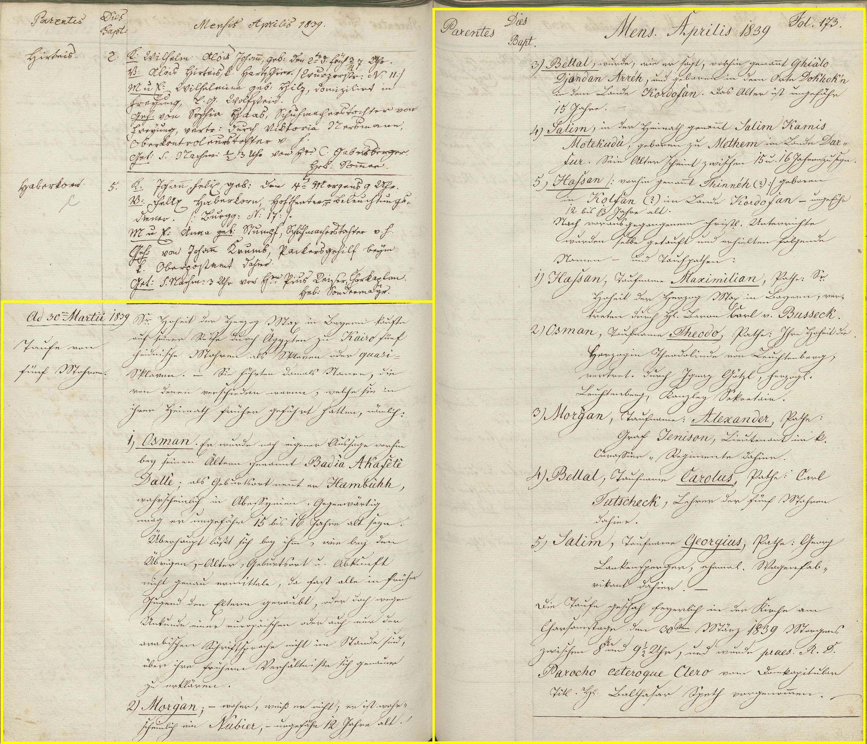 Taufbuch der Pfarrei München-Zu Unserer Lieben Frau 1837-1839