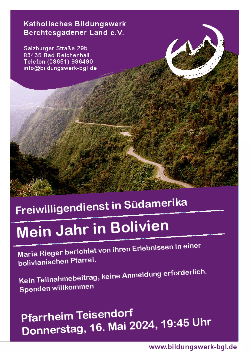 Plakat Vortrag Bolivien