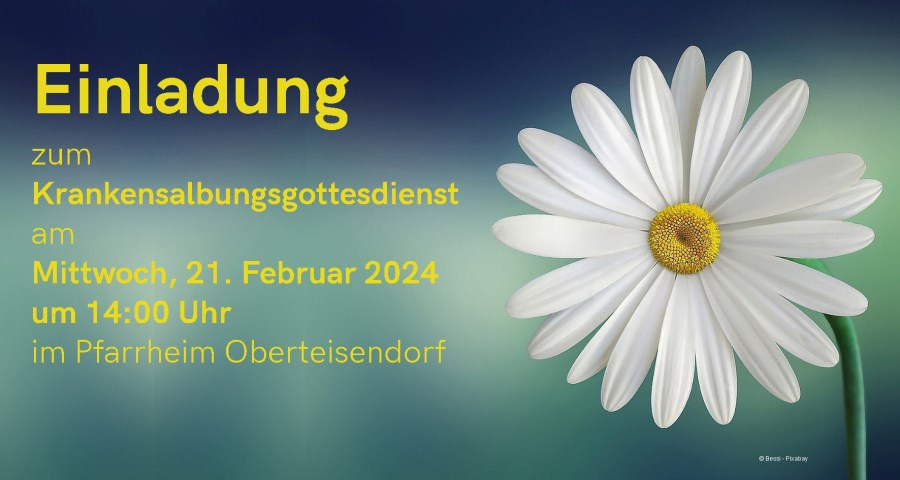 Einladung zum Krankensalbungsgottesdienst