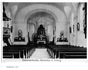 Das Innere der Kirche im Jahr 1930