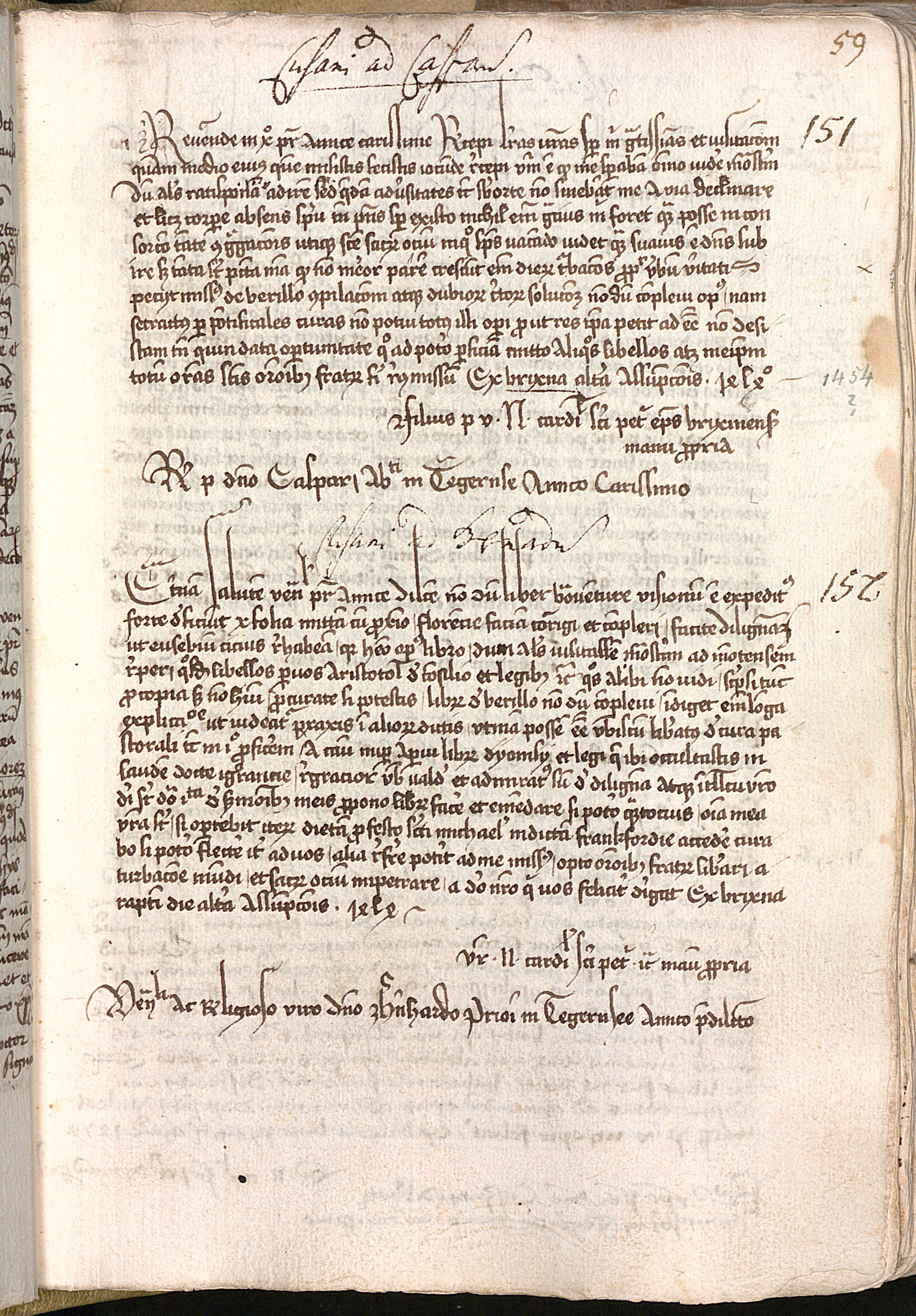 Cusanus-Briefe nach Tegernsee