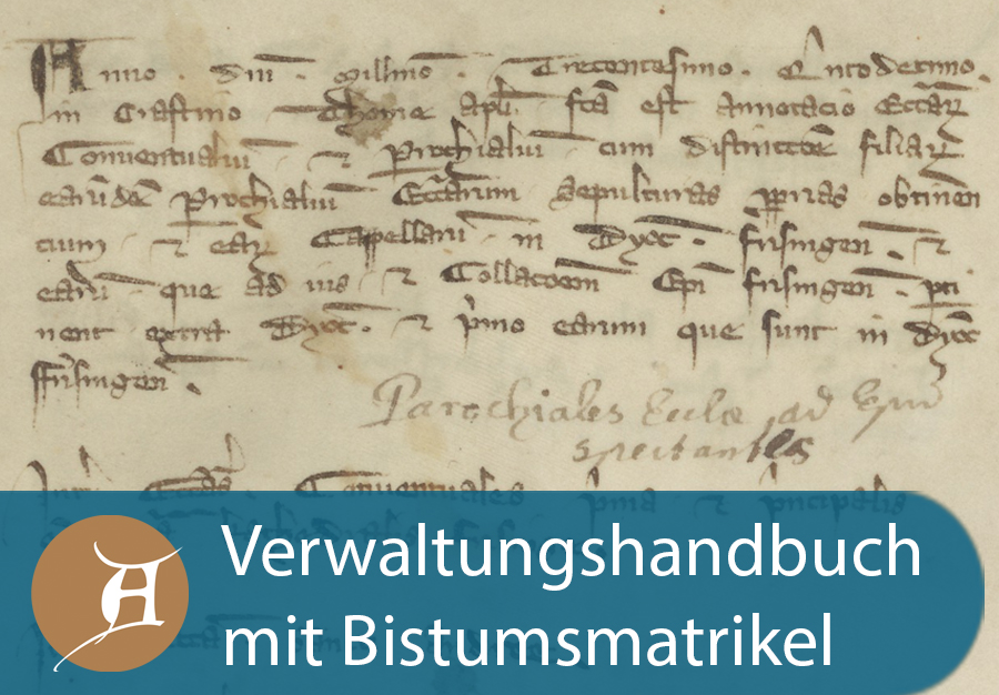 Grafik Verwaltungshandbuch mit Bistumsmatrikel