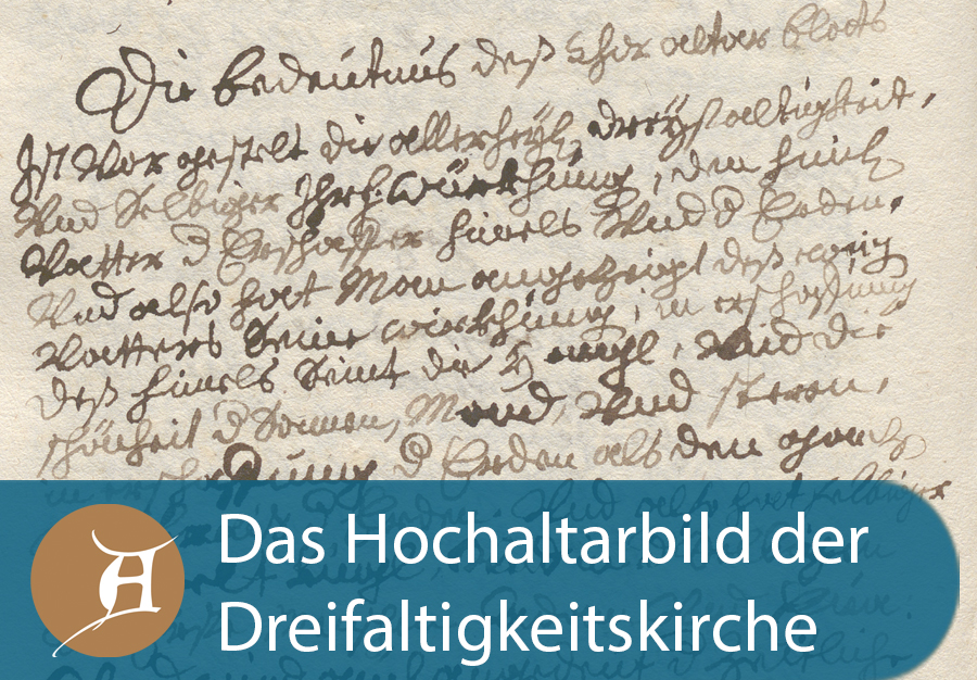 Grafik Das Hochaltarbild der Dreifaltigkeitskirche