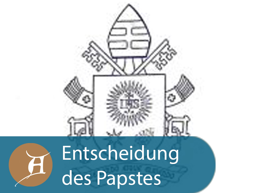 Grafik Entscheidung des Papstes