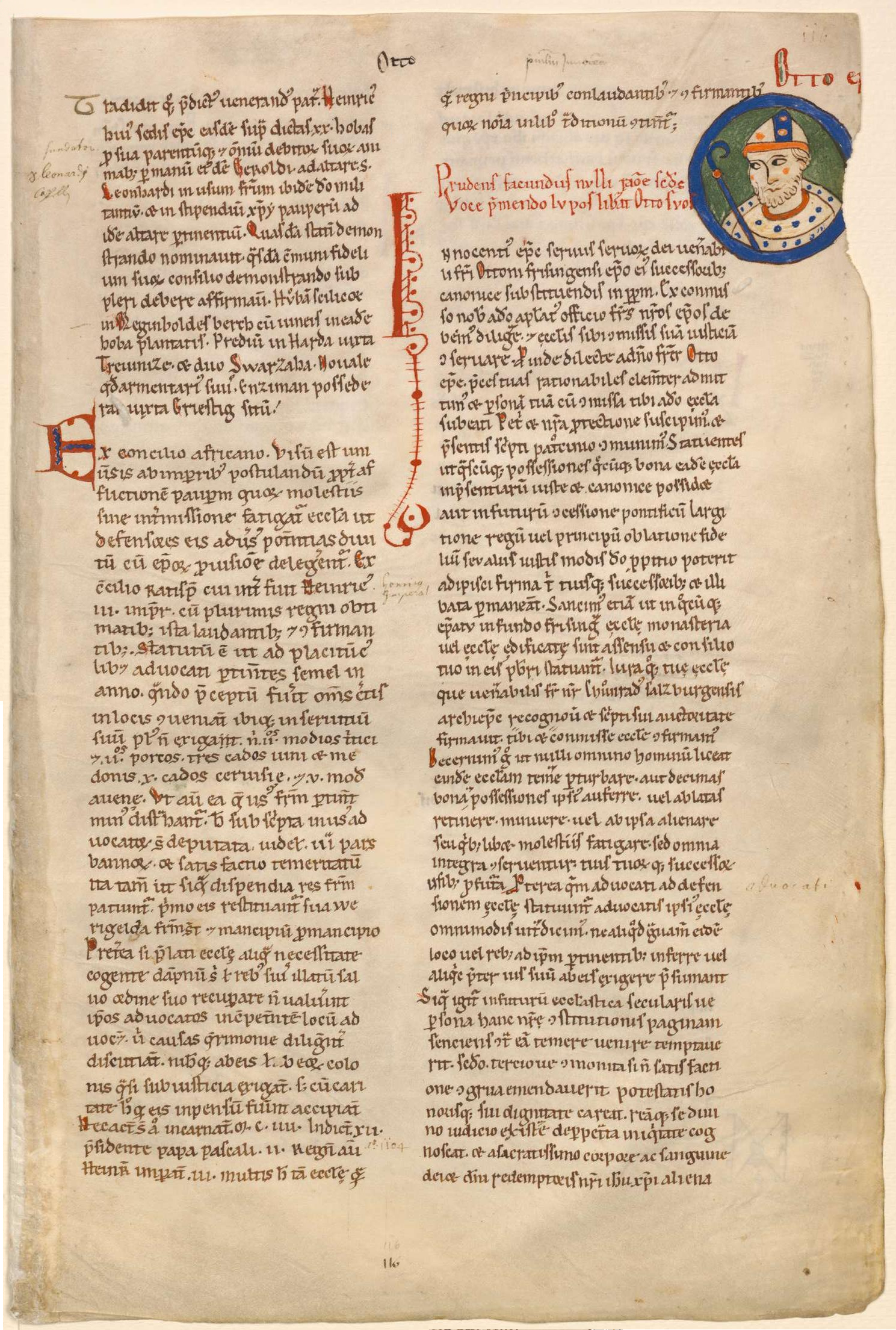 Rundbild im Traditionscodex des Conradus Sacrista; Pergamenthandschrift, begonnen 1187