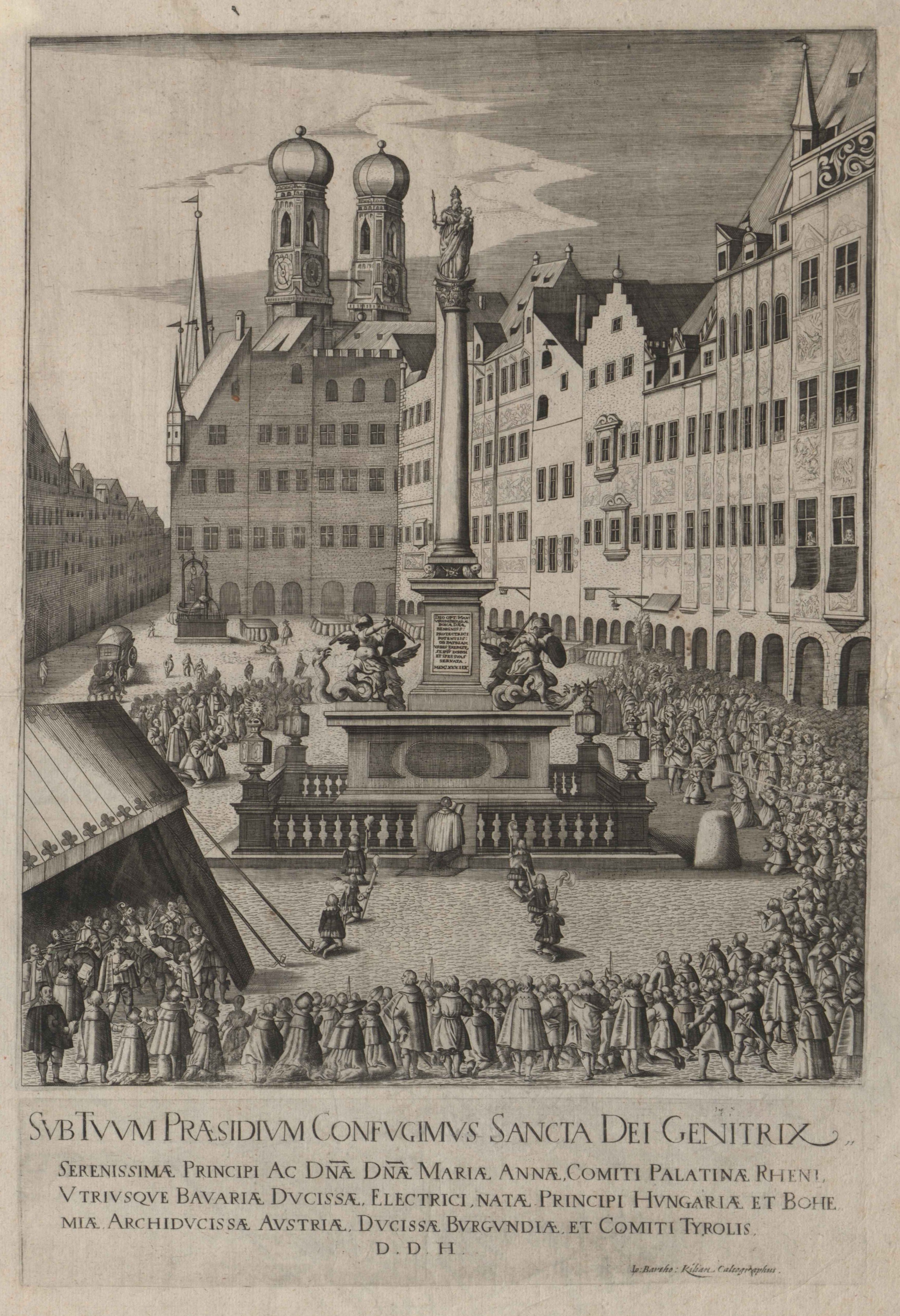 Kupferstich von Johann Bartholomäus Kilian, Augsburg, um 1660