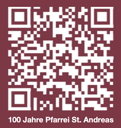 QR-Code-100 Jahre Pfarrei St. Andreas-rot-weiss