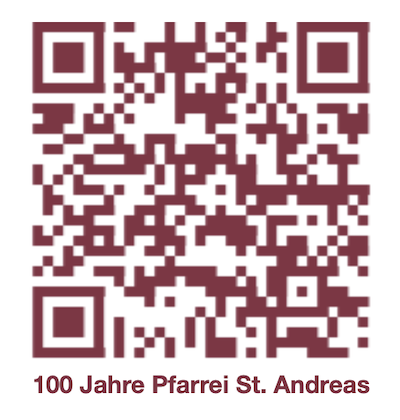 QR-Code-100 Jahre Pfarrei St. Andreas-weiss-rot