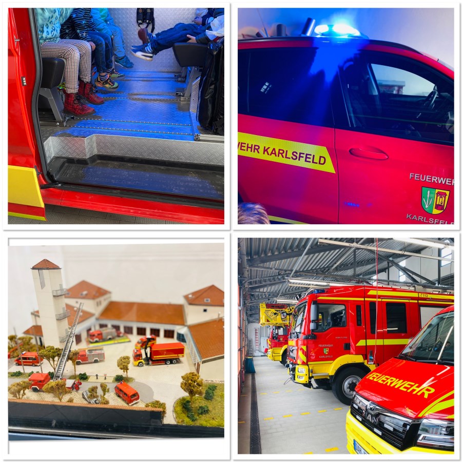 Feuerwehr mit den Kinder