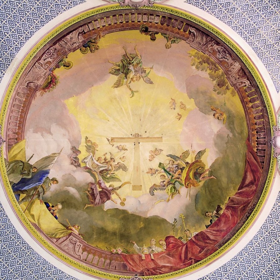 Kolmsperger_Waldmar_Deckenfresko_Kreuz_Pfarrkirche_Kiefersfelden