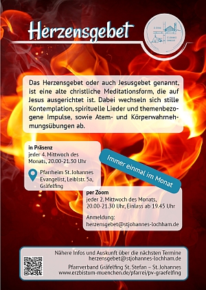 Einladungsplakat Herzensgebet