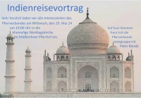 Flyer Indienreisevortrag