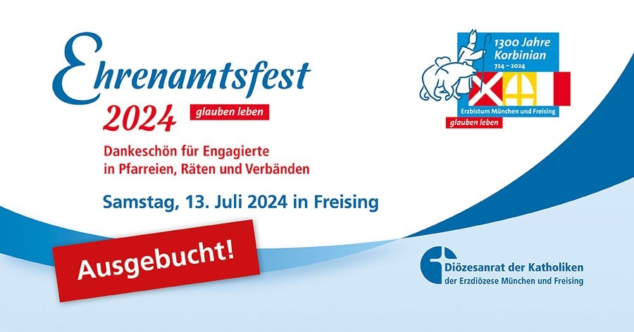 Jubiliäums-Logo mit "Ausgebucht"-Balken