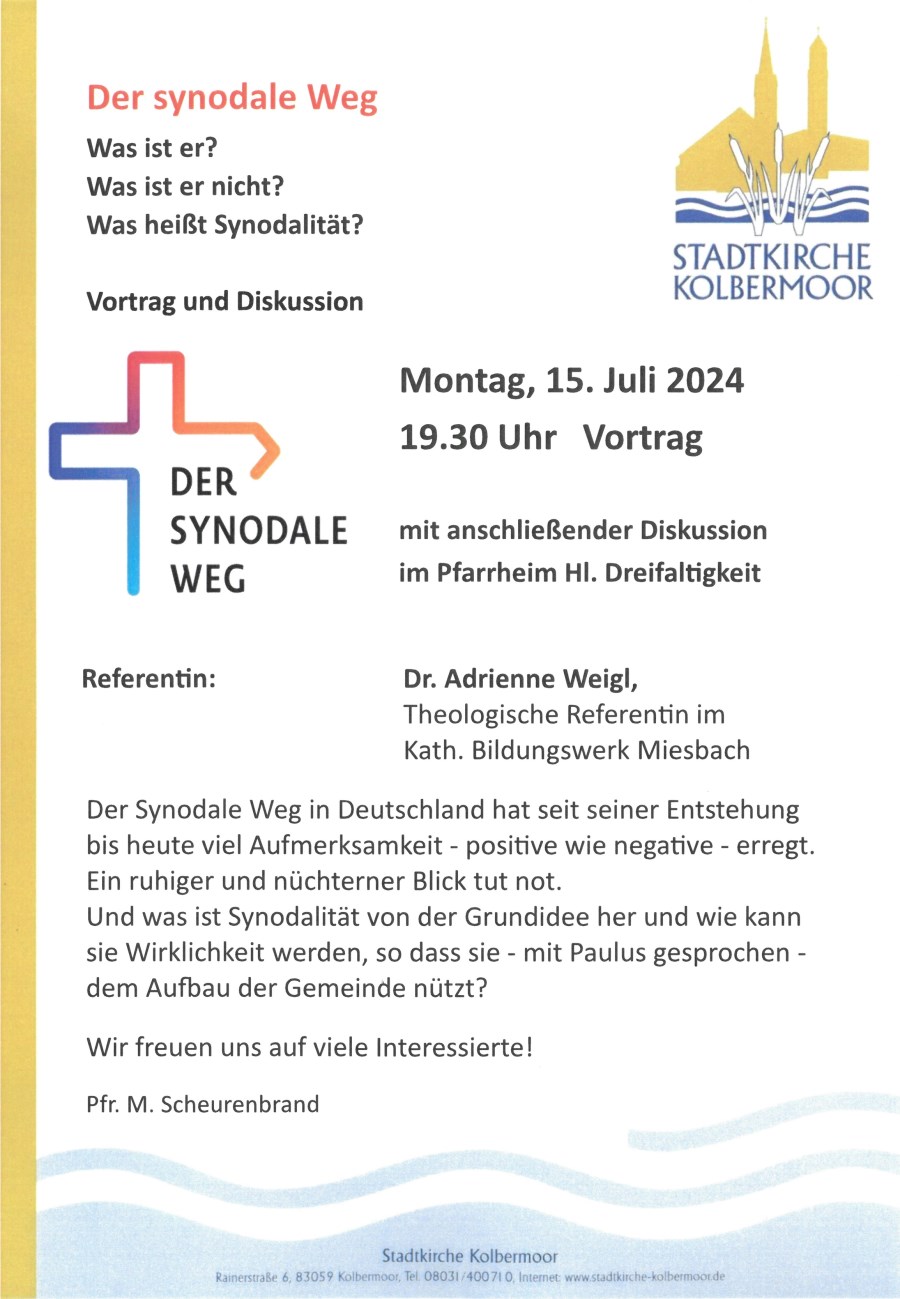 Einladung zum Abend mit dem Thema: Synodaler Weg