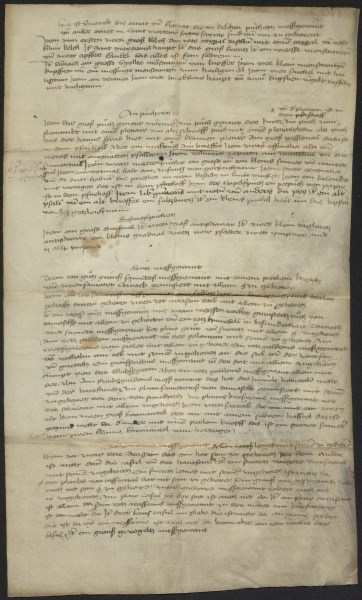 Sakristei-Inventar der Pfarrkirche Landshut-St. Martin, Mitte 15. Jh. (Vorderseite)