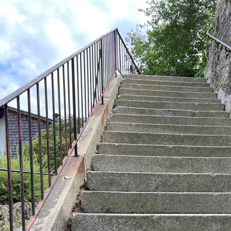 Treppenaufgang Wimmerer Seite