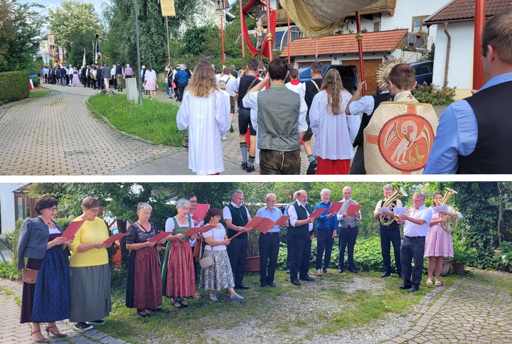 Prozession durch Babensham