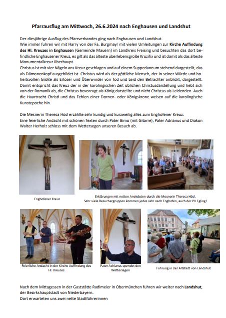 Pfarrausflug Enghausen Landshut