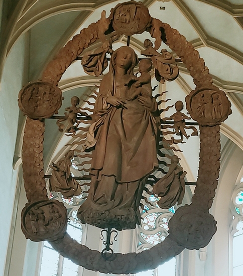 Madonna im Rosenranz, Tilman Riemenschneider, Volkacher Kirchberg