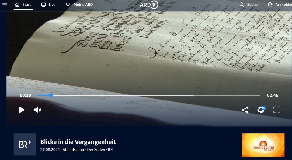 Screenshot ARD Mediathek