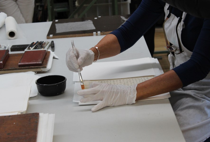 Vorführung der Blattrandsicherung