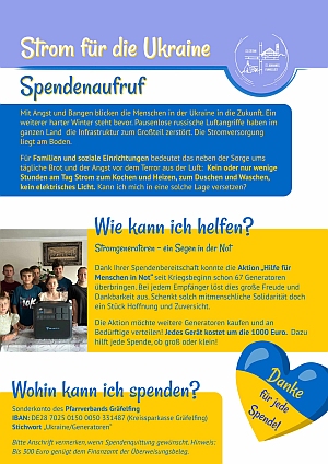 Spendenaufruf für die Ukraine
