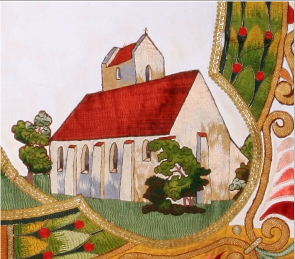 Alte Kirche gestickt