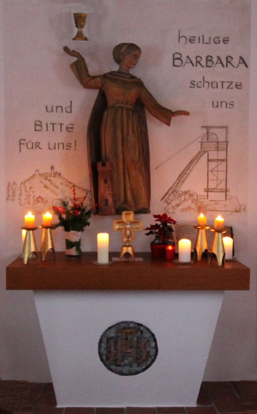 Altar Barbarakapelle Hohenbrand