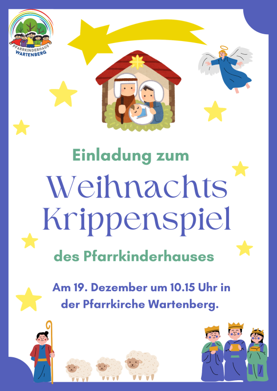 Einladung zum Krippenspiel am 19.12.2024