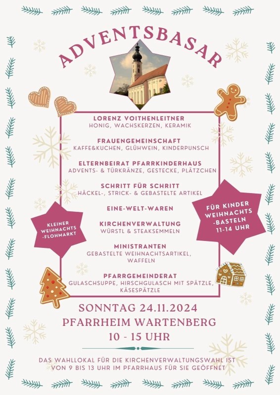 Plakat Adventsbasar 2024