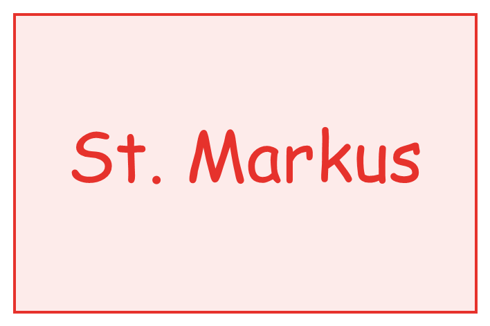 Hellgelbe Schaltfläche mit Aufschrift: St. Markus
